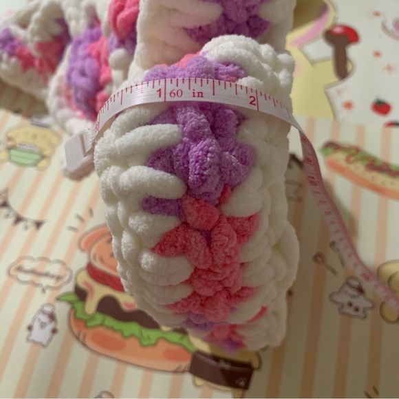 Crochet Pink, Purple and White Flower Design Bag - Picture 8 of 16